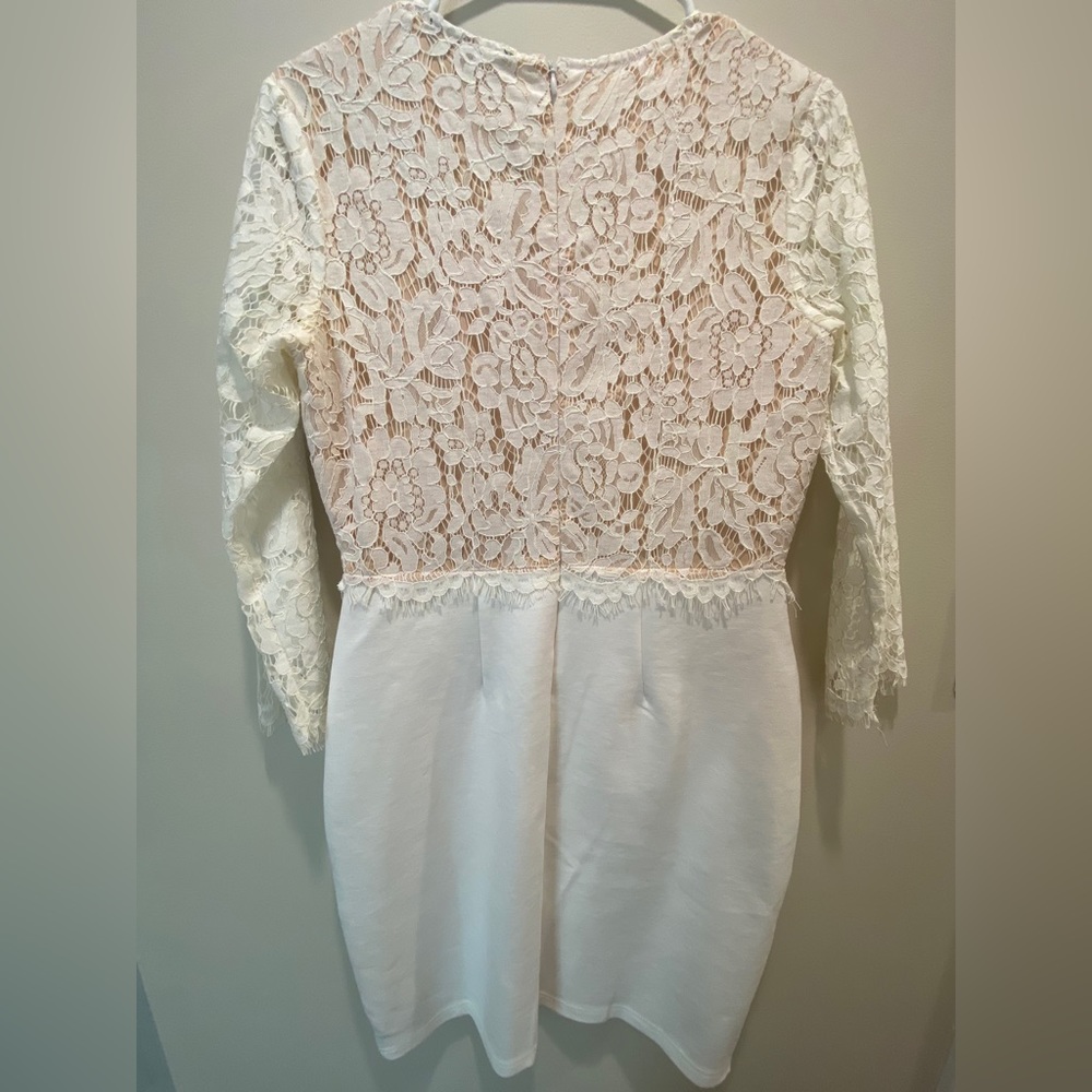 Lulus white lace bodycon dress